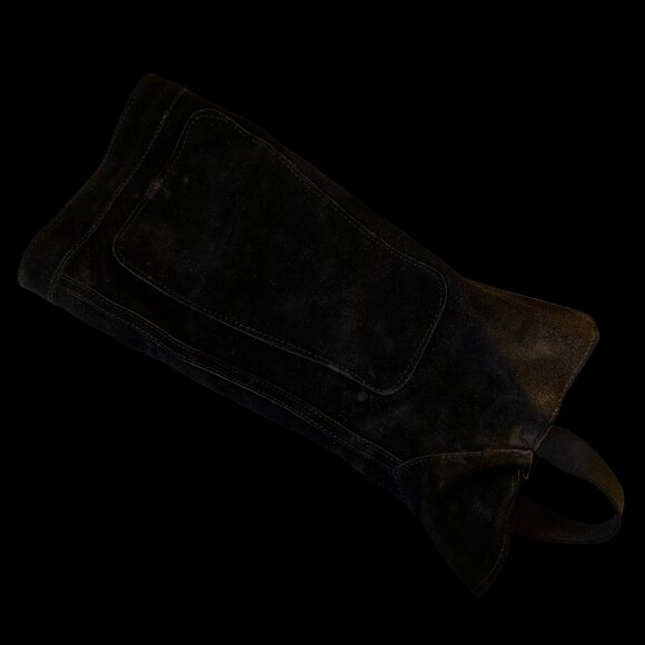 Equestrian Half Chaps Black Suede Tab Closure Womens Large - Picture 4 of 10